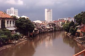 Afbeelding: Zicht op de Malacca rivier